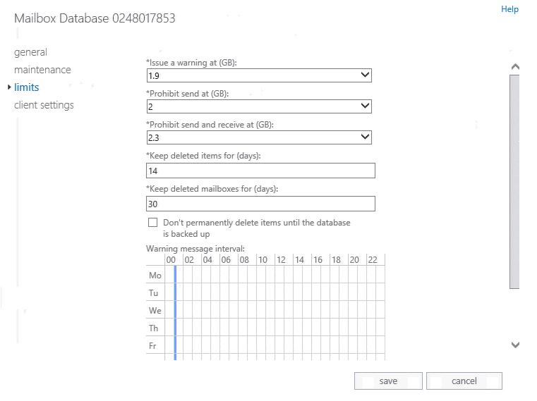 Change mailbox size in Exchange 2007, 2010 & 2013 Resolve